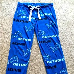 Detroit Lions fleece pajama pants size large soft